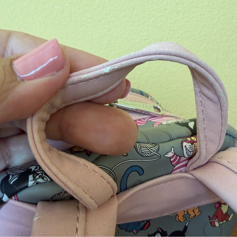 Loungefly Disney Cats Gray Pink Mini Backpack - Picture 10 of 16